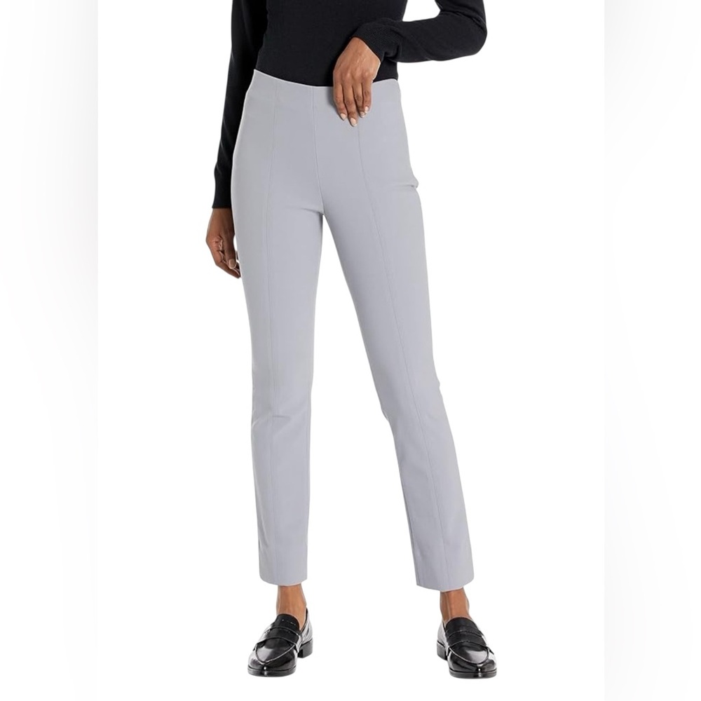 Vince Light Gray stitch front seam Straight Leg legging Pants side zip sz small